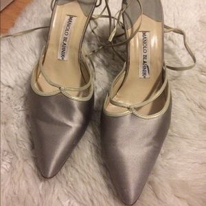 Manolo Blahnik silk heels